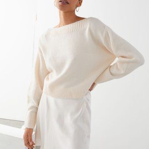 & Other Stories Boatneck Knit Sweater NWOT